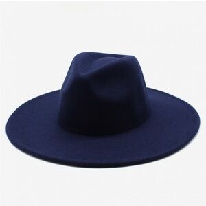 NWOT Navy Wide Brim Fedora